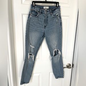 Abercrombie & Fitch Skinny High Rise Size 27 Jeans- Distressed